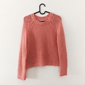 AYR Pink Alpaca Merino Wool Chunky Knit Sweater
